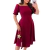 Vestido Alfaiataria Evangélico Fenda Lateral Vinho - Atacado da moda