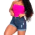 Short Jeans com perolas laterais rosa - loja online