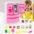 Refrigerador rosa (incluye accesorios)
