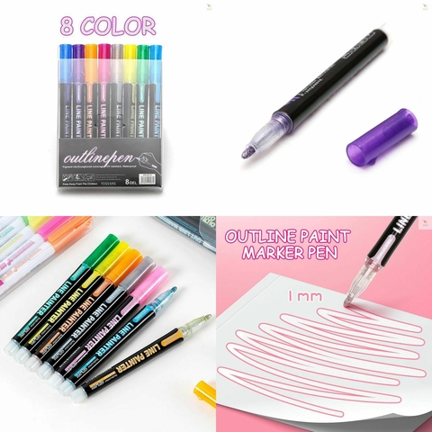 8 Plumones Metálicos