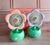Ventilador para escritorio de flor recargable
