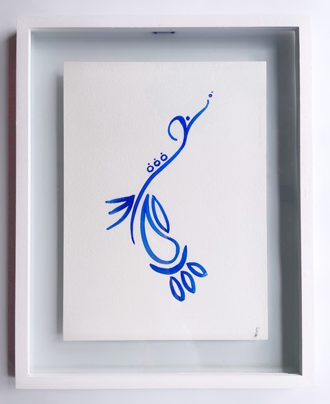Minimal azul 1 - Original enmarcada