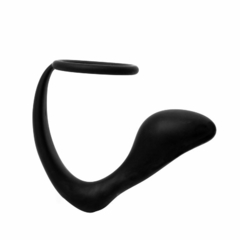 Estimulador prostata con anillo silicona negro