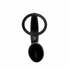 Estimulador prostata con anillo silicona negro - Martina.Mathea