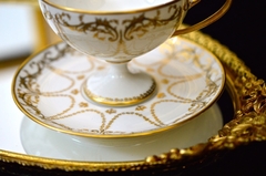 Taza para Te Porcelana Balleroy Freres & Cie. Limoges France C1908 Estilo Imperio