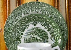 Trio para Te, Loza Grindley England, Pattern Homeland Verde C1960 en internet