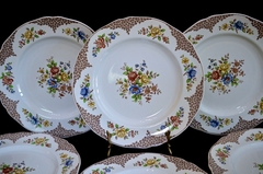 Juego de 6 Platos Playos Copeland Spode England , Pattern Merville Brown C1940 - comprar online