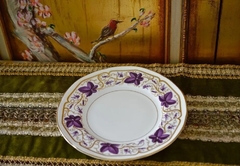 Plato Postre Royal Worcester England , Pattern Purple Vine C1990