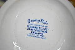 Trio para Te, Loza Grindley England, Pattern Country Style Azul C1960