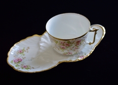 Unica Taza para Desayuno con Plato de Snack Porcelaine Limousine Limoges C1920 Gaths&Chaves - comprar online