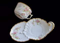 Unica Taza para Desayuno con Plato de Snack Porcelaine Limousine Limoges C1920 Gaths&Chaves en internet