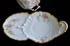 Unica Taza para Desayuno con Plato de Snack Porcelaine Limousine Limoges C1920 Gaths&Chaves - Funcy Stuff Antiguedades