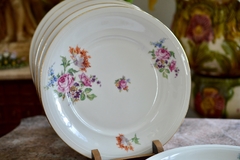 Hermoso Juego de 6 Platos Playos Veritable Porcelain France Floralis C1940 - comprar online