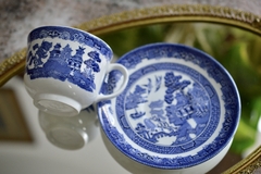 Imagen de Taza para Te Loza Johnson Bros England, Pattern Blue Willow C1990