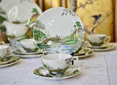 Imagen de Trio para Te Loza Inglesa Woods&Sons Pattern Sleepy Valley Multicolor C1950