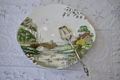 Plato Masitero con Asas Loza Inglesa Wood&Sons, Pattern Sleepy Valley Multicolor C1950 - tienda online