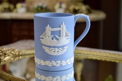 Jarro Mug Conmemorativo Wedgwood England Jasper Ware, Christmas 1975.