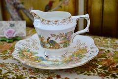 Antigua y Preciosa Jarra Lechera de Porcelana Inglesa HM Sutherland , Pattern Exotic C1930 - comprar online