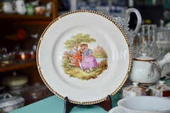 Gran Plato Decorativo Lindolit con Escena Fragonard C1960