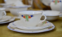 Trio para Te Loza John Maddock & Sons Ltd. England Minerva Art Deco C1940 en internet