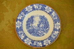 Plato para PostreEnoch Woods Burslem England Pattern Colonial Azul C1930 - comprar online