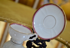 Hermosa Taza para Cafe Furstenberg Germany Ivory con vivo Bordo y Oro C1920 - comprar online
