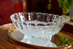 Preciosa Frutera o Centro de Mesa Vintage Indiana Glass USA , Modelo Harvest Clear 6 Frost C1960 - Funcy Stuff Antiguedades