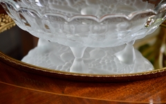 Preciosa Frutera o Centro de Mesa Vintage Indiana Glass USA , Modelo Harvest Clear 6 Frost C1960 - comprar online