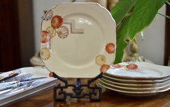 Set para Postre o Lunch x 6 Loza ST Hand Painted Japan Art Deco C1930