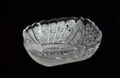 Centro de Mesa Cristal de Bohemia Hialino Tallado C1940 en internet