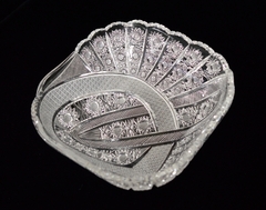 Centro de Mesa Cristal de Bohemia Hialino Tallado C1940 - tienda online