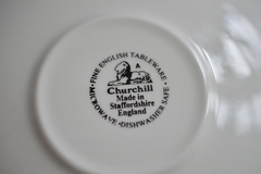 Imagen de Plato para Postre Loza Churchill Staffordshire England , Pattern Willow Blue C1980