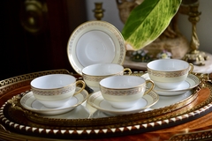 Antigua Taza para Te Porcelana Noritake Komura Japan Guarda Oro sobre Ivory C1918 - comprar online