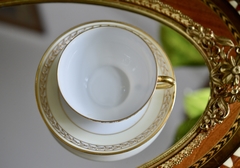 Antigua Taza para Te Porcelana Noritake Komura Japan Guarda Oro sobre Ivory C1918 - tienda online