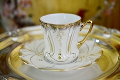 Taza para Cafe Porcelana LustreWare Alemania, Gold Lustre C1920. - comprar online