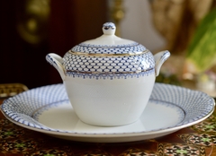 Azucarera de Allertons China Ltd. England Pattern Blenheim Blue C1940 - comprar online