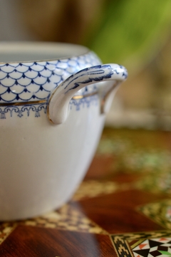 Azucarera de Allertons China Ltd. England Pattern Blenheim Blue C1940 - Funcy Stuff Antiguedades