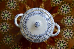 Azucarera de Allertons China Ltd. England Pattern Blenheim Blue C1940 - tienda online
