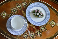 Trio para Te Allertons China Ltd. England Pattern Blenheim Blue C1940. en internet