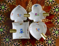 Set de 4 Ceniceros de Mano, Porcelana Mapo C1950. Palos del Pocker. Impecables. - comprar online