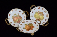 Bombonera de Porcelana Bavaria con Montura en Bronce, Royal Hanover Bavaria Frutas #2 C1950 - comprar online