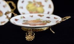 Bombonera de Porcelana Bavaria con Montura en Bronce, Royal Hanover Bavaria Frutas #1 C1950 en internet