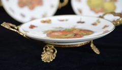 Bombonera de Porcelana Bavaria con Montura en Bronce, Royal Hanover Bavaria Frutas #2 C1950 - tienda online