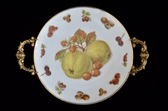 Bombonera de Porcelana Bavaria con Montura en Bronce, Royal Hanover Bavaria Frutas #3 C1950 en internet