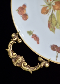 Bombonera de Porcelana Bavaria con Montura en Bronce, Royal Hanover Bavaria Frutas #3 C1950 - comprar online
