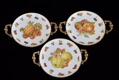Bombonera de Porcelana Bavaria con Montura en Bronce, Royal Hanover Bavaria Frutas #3 C1950