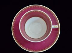 Juego de 6 Tazas para Café con Plato , Ch. Field Havilan Limoges France Bordeaux y Oro C1940 - tienda online