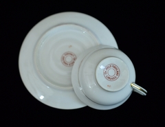 Juego de 6 Tazas para Café con Plato , Ch. Field Havilan Limoges France Bordeaux y Oro C1940 en internet