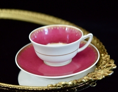 Imagen de Taza para Cafe Ch. Field Haviland Limoges France, Bordeaux y Oro C1940
