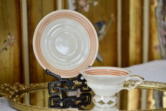 Taza para Te ST Hand Painted Japan Art Deco Marfil Vivo Naranja y Oro C1930 - comprar online